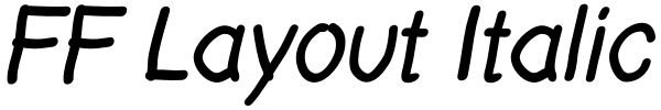 FF Layout Italic Font