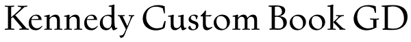 Kennedy Custom Book GD Font