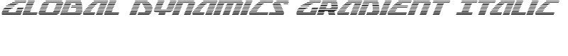 Global Dynamics Gradient Italic Font