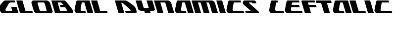 Global Dynamics Leftalic Font