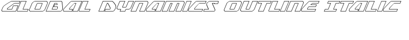 Global Dynamics Outline Italic Font