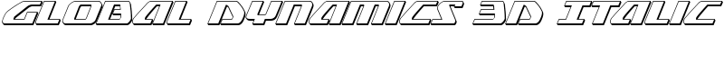 Global Dynamics 3D Italic Font