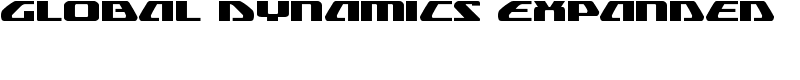 Global Dynamics Expanded Font