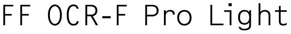 FF OCR-F Pro Light Font