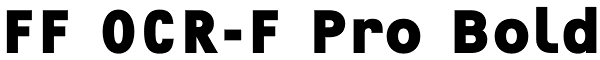 FF OCR-F Pro Bold Font