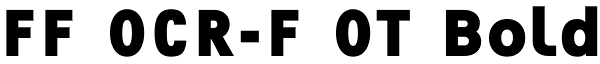 FF OCR-F OT Bold Font