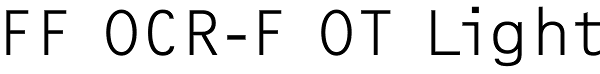 FF OCR-F OT Light Font