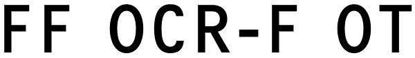 FF OCR-F OT Font