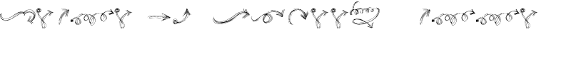 go around the books - arrows Font