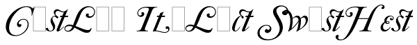 Caslon Italic Swashes Font