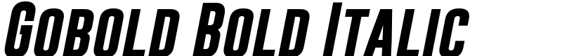 Gobold Bold Italic Font