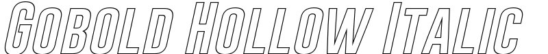 Gobold Hollow Italic Font
