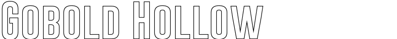 Gobold Hollow Font