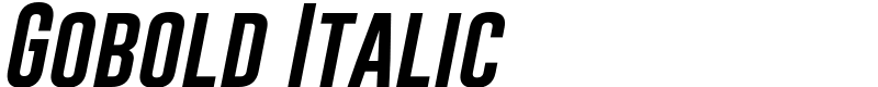Gobold Italic Font