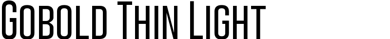 Gobold Thin Light Font
