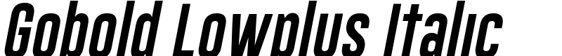 Gobold Lowplus Italic Font