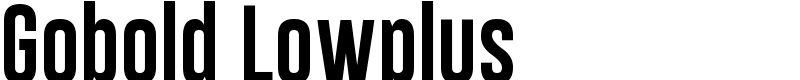 Gobold Lowplus Font
