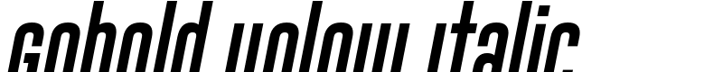 Gobold Uplow Italic Font