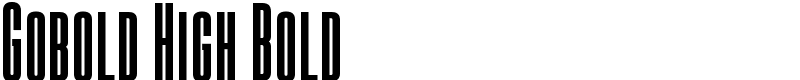 Gobold High Bold Font