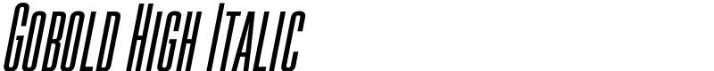 Gobold High Italic Font