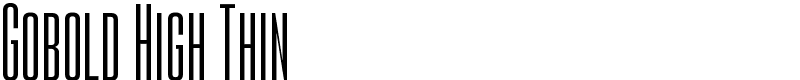Gobold High Thin Font