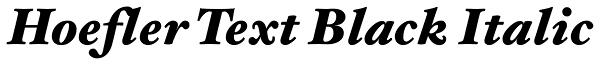 Hoefler Text Black Italic Font