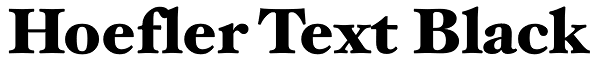 Hoefler Text Black Font