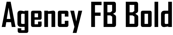 Agency FB Bold Font