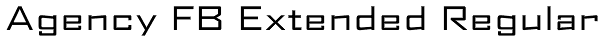 Agency FB Extended Regular Font