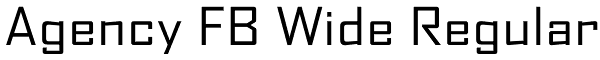 Agency FB Wide Regular Font