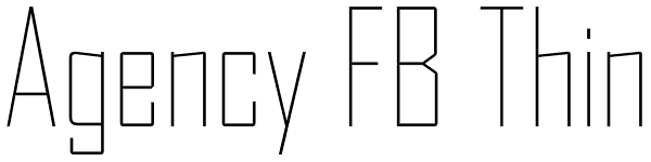 Agency FB Thin Font