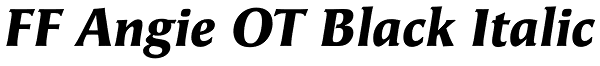 FF Angie OT Black Italic Font