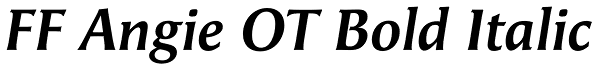 FF Angie OT Bold Italic Font