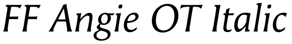 FF Angie OT Italic Font