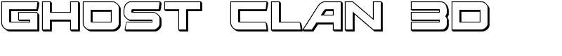 Ghost Clan 3D Font