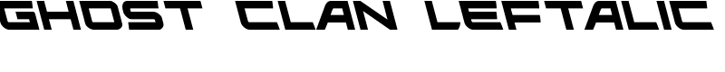 Ghost Clan Leftalic Font