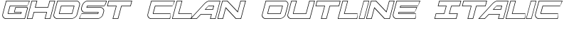 Ghost Clan Outline Italic Font