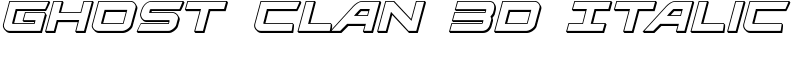 Ghost Clan 3D Italic Font