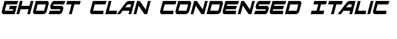Ghost Clan Condensed Italic Font