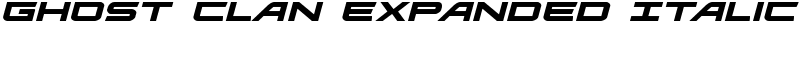 Ghost Clan Expanded Italic Font
