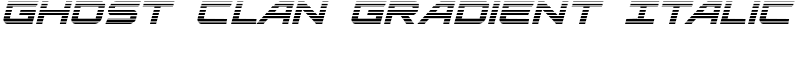 Ghost Clan Gradient Italic Font