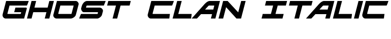 Ghost Clan Italic Font