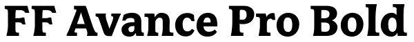 FF Avance Pro Bold Font