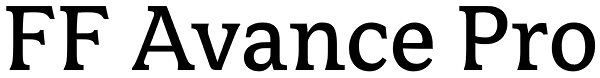 FF Avance Pro Font
