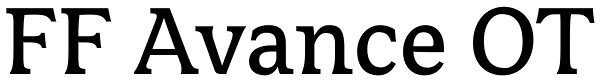 FF Avance OT Font