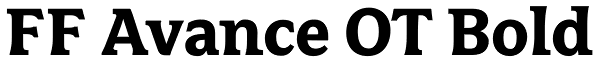 FF Avance OT Bold Font