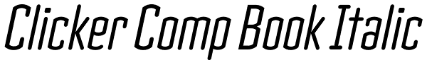 Clicker Comp Book Italic Font