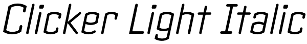 Clicker Light Italic Font
