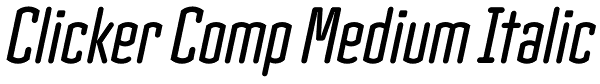 Clicker Comp Medium Italic Font