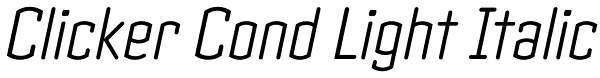 Clicker Cond Light Italic Font